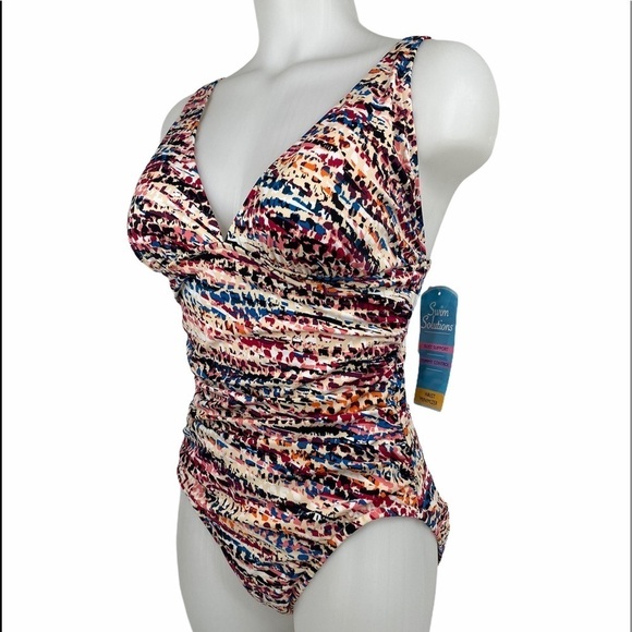 SWIM Solutions Plunge Mio One Piece Swimsuit - Picture 3 of 11